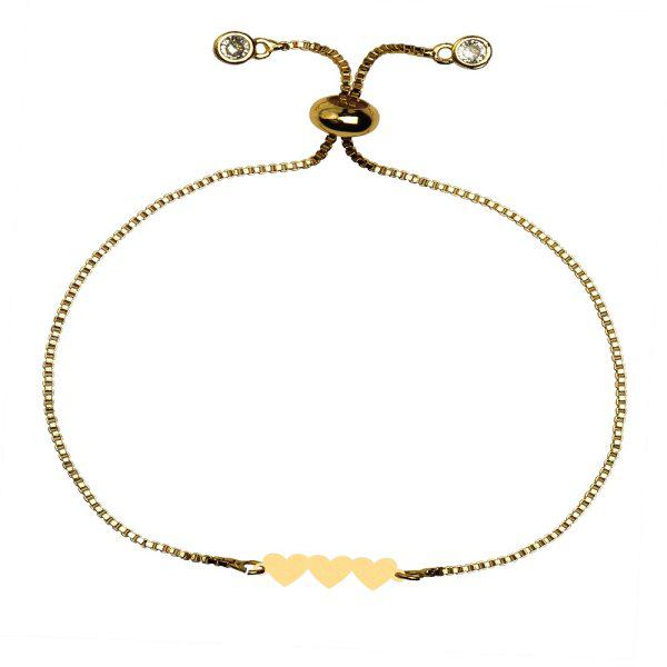 دستبند طلا 18 عیار زنانه کرابو طرح قلب مدل kr100237|دیجی‌کالا
