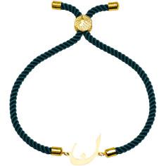 دستبند طلا 18 عیار زنانه کرابو طرح ن مدل Kr2327
