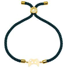 دستبند طلا 18 عیار زنانه کرابو طرح دسته ی بازی مدل Kr2646