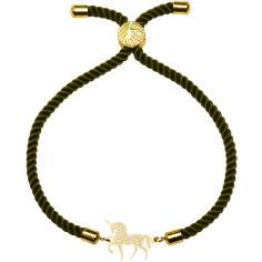دستبند طلا 18 عیار زنانه کرابو طرح تک شاخ مدل Kr2593
