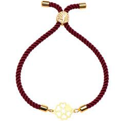 دستبند طلا 18 عیار زنانه کرابو طرح گل و قلب مدل Kr1526