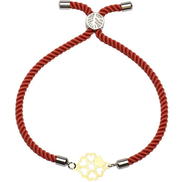 دستبند طلا 18 عیار زنانه کرابو طرح گل و قلب مدل Kr1605|دیجی‌کالا