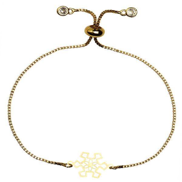 دستبند طلا 18 عیار زنانه کرابو طرح برف مدل Kr1445|دیجی‌کالا