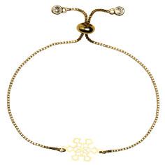 دستبند طلا 18 عیار زنانه کرابو طرح برف مدل Kr1445