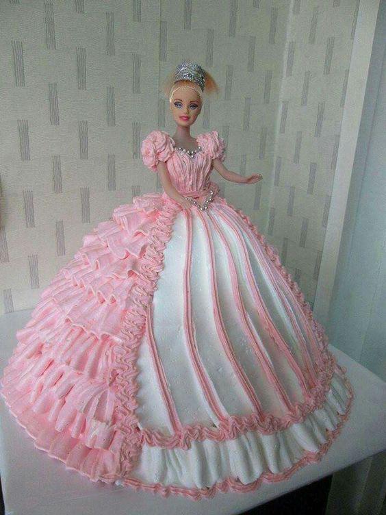 کیک تولد دخترانه عروسکی لاکچری|لیدی