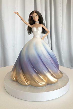 کیک تولد دخترانه عروسکی دامن طرحدار زیبا|لیدی