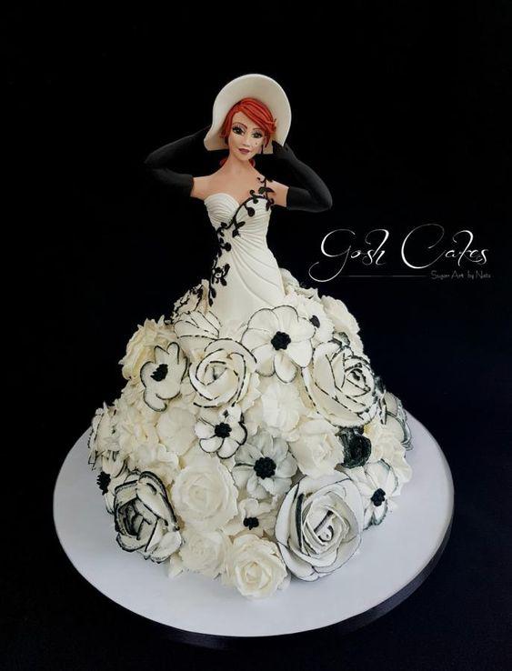 کیک تولد دخترانه عروسکی طرحدار|لیدی