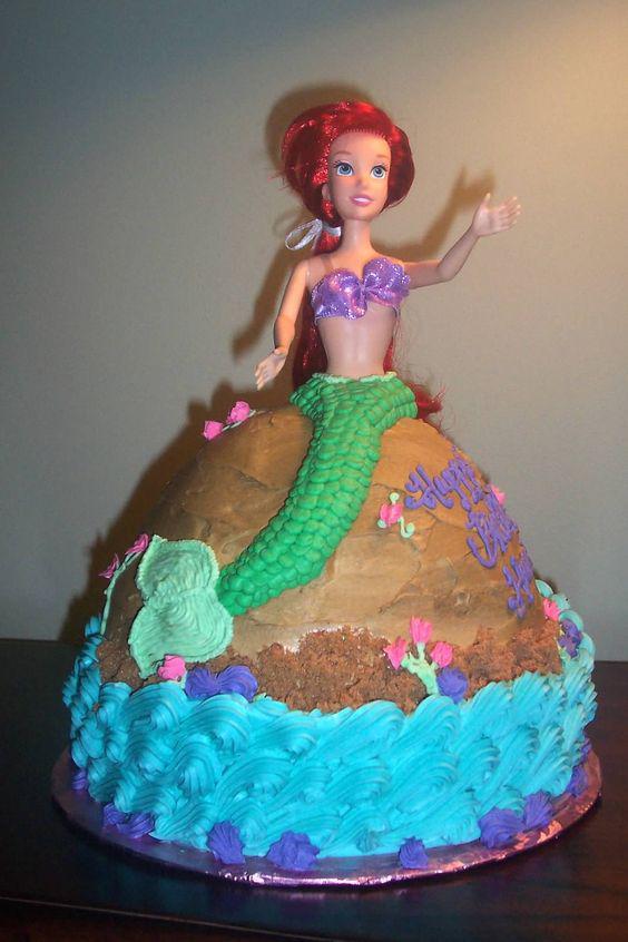 کیک تولد دخترانه عروسکی پری دریایی|لیدی