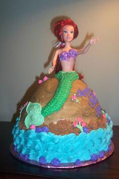 کیک تولد دخترانه عروسکی پری دریایی