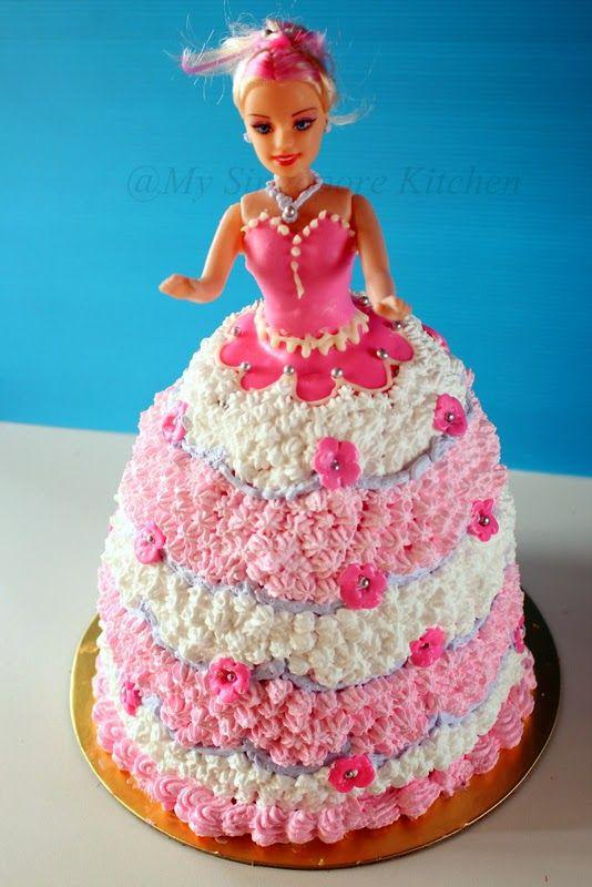 کیک تولد دخترانه عروسکی شلوغ|لیدی