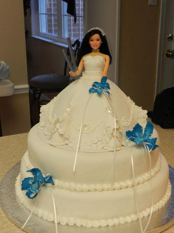 کیک تولد دخترانه عروسکی چند طبقه ی زیبا|لیدی