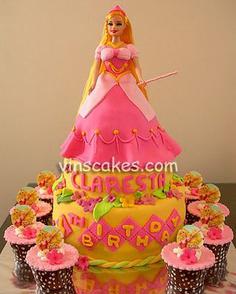 کیک تولد دخترانه عروسکی پرکار