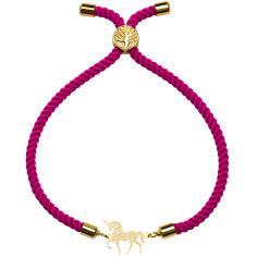دستبند طلا 18 عیار زنانه کرابو طرح تک شاخ مدل Kr2625