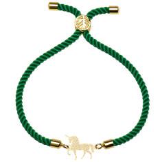 دستبند طلا 18 عیار زنانه کرابو طرح تک شاخ مدل Kr2592