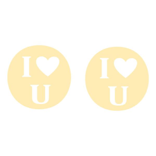 گوشواره طلا 18 عیار زنانه کرابو طرح I LOVE U مدل Kr5136|دیجی‌کالا