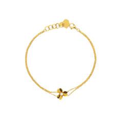 دستبند طلا 18 عیار زنانه مدل گل C0001