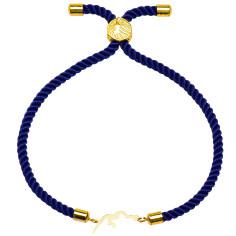 دستبند طلا 18 عیار زنانه کرابو طرح میم مدل Kr2501