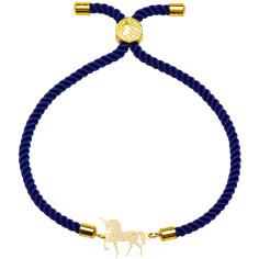 دستبند طلا 18 عیار زنانه کرابو طرح تک شاخ مدل Kr2606