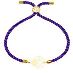 دستبند طلا 18 عیار زنانه کرابو طرح صدف مدل kr10019