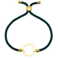 دستبند طلا 18 عیار زنانه کرابو طرح دایره مدل Kr100437