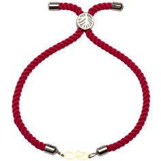 دستبند طلا 18 عیار زنانه کرابو طرح قلب بینهایت مدل Kr1390