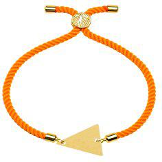 دستبند طلا 18 عیار زنانه کرابو طرح مثلث مدل kr100491