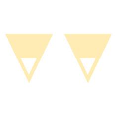 گوشواره طلا 18 عیار زنانه کرابو طرح مثلث مدل Kr5178