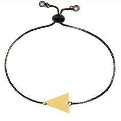 دستبند طلا 18 عیار زنانه کرابو طرح مثلث مدل kr100482