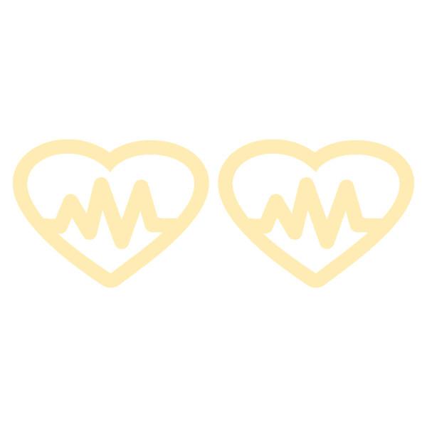 گوشواره طلا 18 عیار زنانه کرابو طرح ضربان قلب مدل Kr5209|دیجی‌کالا
