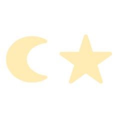 گوشواره طلا 18 عیار زنانه کرابو طرح ماه و ستاره مدل Kr5227