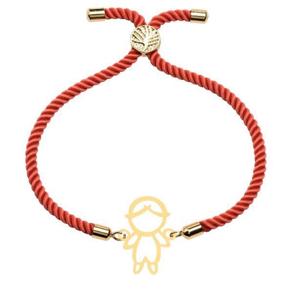 دستبند طلا 18 عیار زنانه کرابو طرح پسر بچه مدل kr100365|دیجی‌کالا
