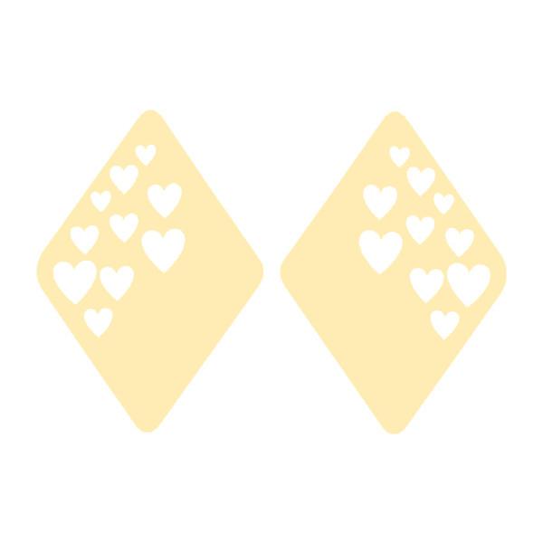 گوشواره طلا 18 عیار زنانه کرابو قلب و لوزی مدل Kr5283|دیجی‌کالا