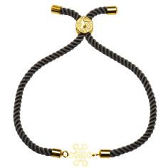 دستبند طلا 18 عیار زنانه کرابو طرح برف مدل Kr1428