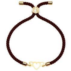 دستبند طلا 18 عیار زنانه کرابو طرح قلب مدل Kr1794
