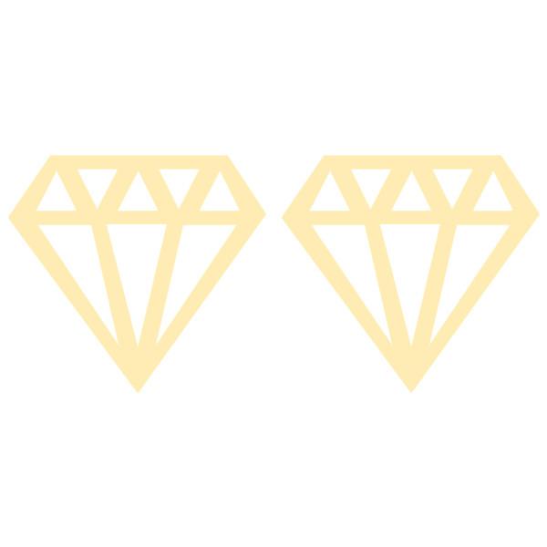 گوشواره طلا 18 عیار زنانه کرابو طرح الماس مدل Kr5235|دیجی‌کالا