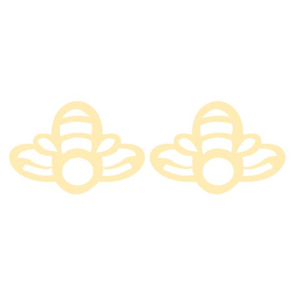 گوشواره طلا 18 عیار زنانه کرابو طرح زنبور عسل مدل Kr5272|دیجی‌کالا