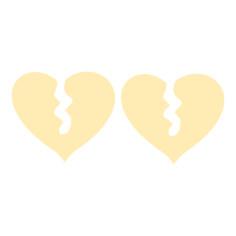 گوشواره طلا 18 عیار زنانه کرابو طرح قلب شکسته مدل Kr5200