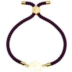 دستبند طلا 18 عیار زنانه کرابو طرح فیل مدل Kr2347