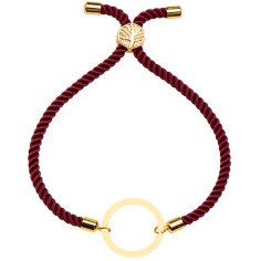 دستبند طلا 18 عیار زنانه کرابو طرح دایره مدل Kr100451