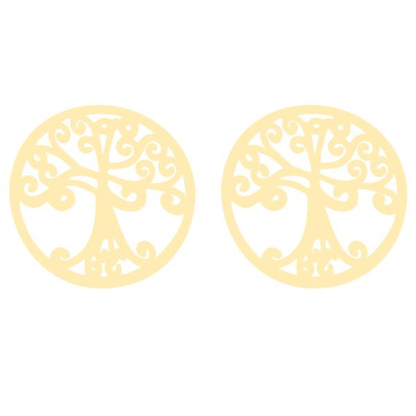 گوشواره طلا 18 عیار زنانه کرابو طرح درخت مدل Kr3793|دیجی‌کالا
