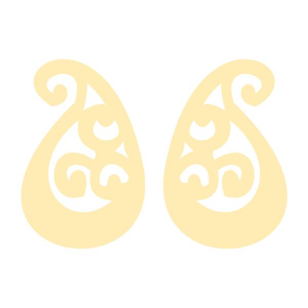 گوشواره طلا 18 عیار زنانه کرابو طرح بته جقه مدل Kr5208|دیجی‌کالا