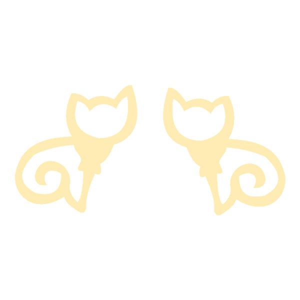 گوشواره طلا 18 عیار زنانه کرابو طرح گربه مدل Kr5225|دیجی‌کالا