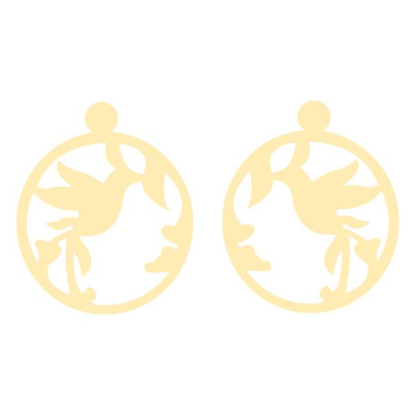 گوشواره طلا 18 عیار زنانه کرابو طرح پرنده و شاخه مدل Kr5294|دیجی‌کالا