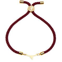 دستبند طلا 18 عیار زنانه کرابو طرح حرف پ مدل Kr1770