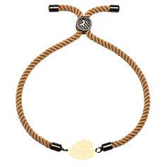 دستبند طلا 18 عیار زنانه کرابو طرح برگ مدل Kr101315
