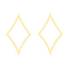 گوشواره طلا 18 عیار زنانه کرابو طرح لوزی مدل Kr5216
