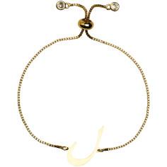 دستبند طلا 18 عیار زنانه کرابو طرح حرف ل مدل Kr2395
