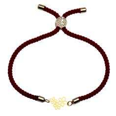 دستبند طلا 18 عیار زنانه کرابو طرح سه گل مدل Kr1194