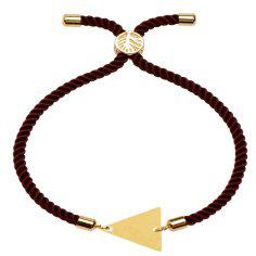 دستبند طلا 18 عیار زنانه کرابو طرح مثلث مدل kr100508