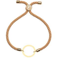 دستبند طلا 18 عیار زنانه کرابو طرح دایره مدل Kr100444